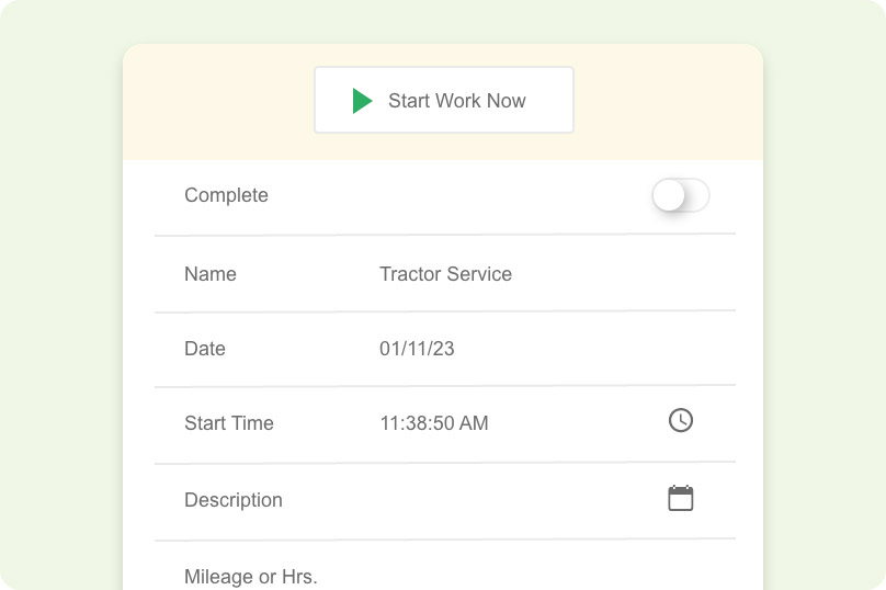 Machinery management form